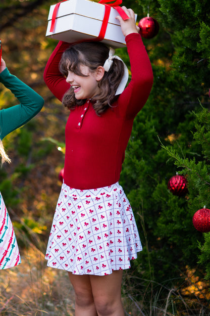 Holly Red Ribbed Sweater Top *Pre-Order*