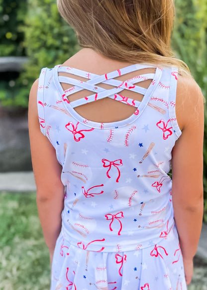 Game Day Black Athleisure Tank Top