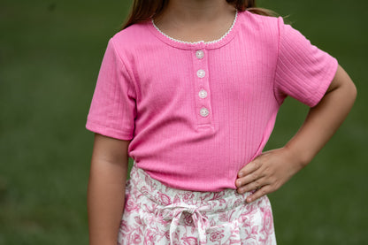 Pink Pointelle Top *Pre-Order*