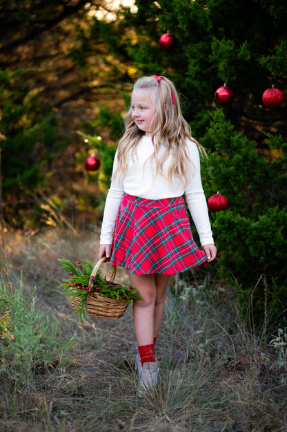 Holiday Plaid Skort