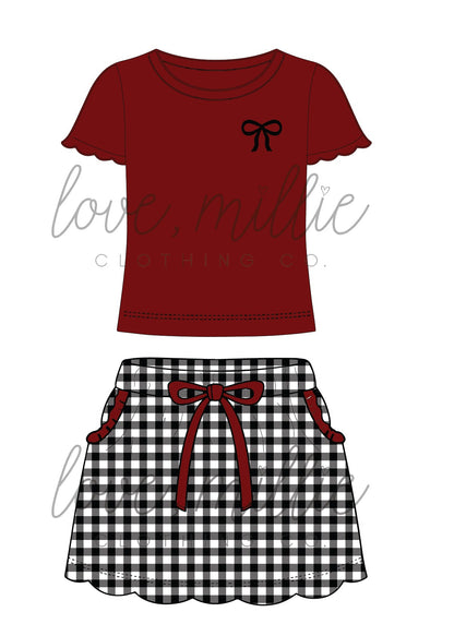 Garnet & Black Game Day Isla Skort Set  *Pre-Order*