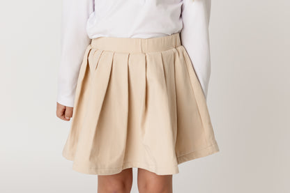 Khaki Pleated Skort
