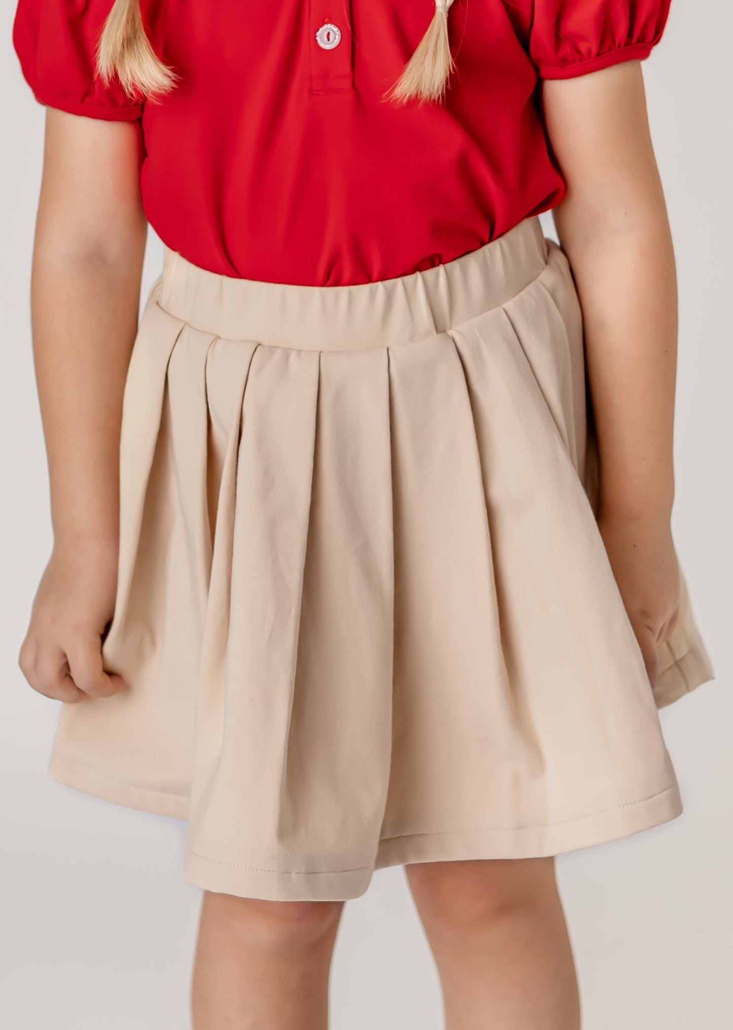 Khaki Pleated Skort