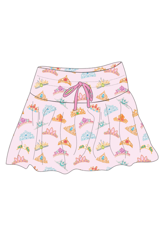 Princess Crowns Athletic Skort *Pre-Order*