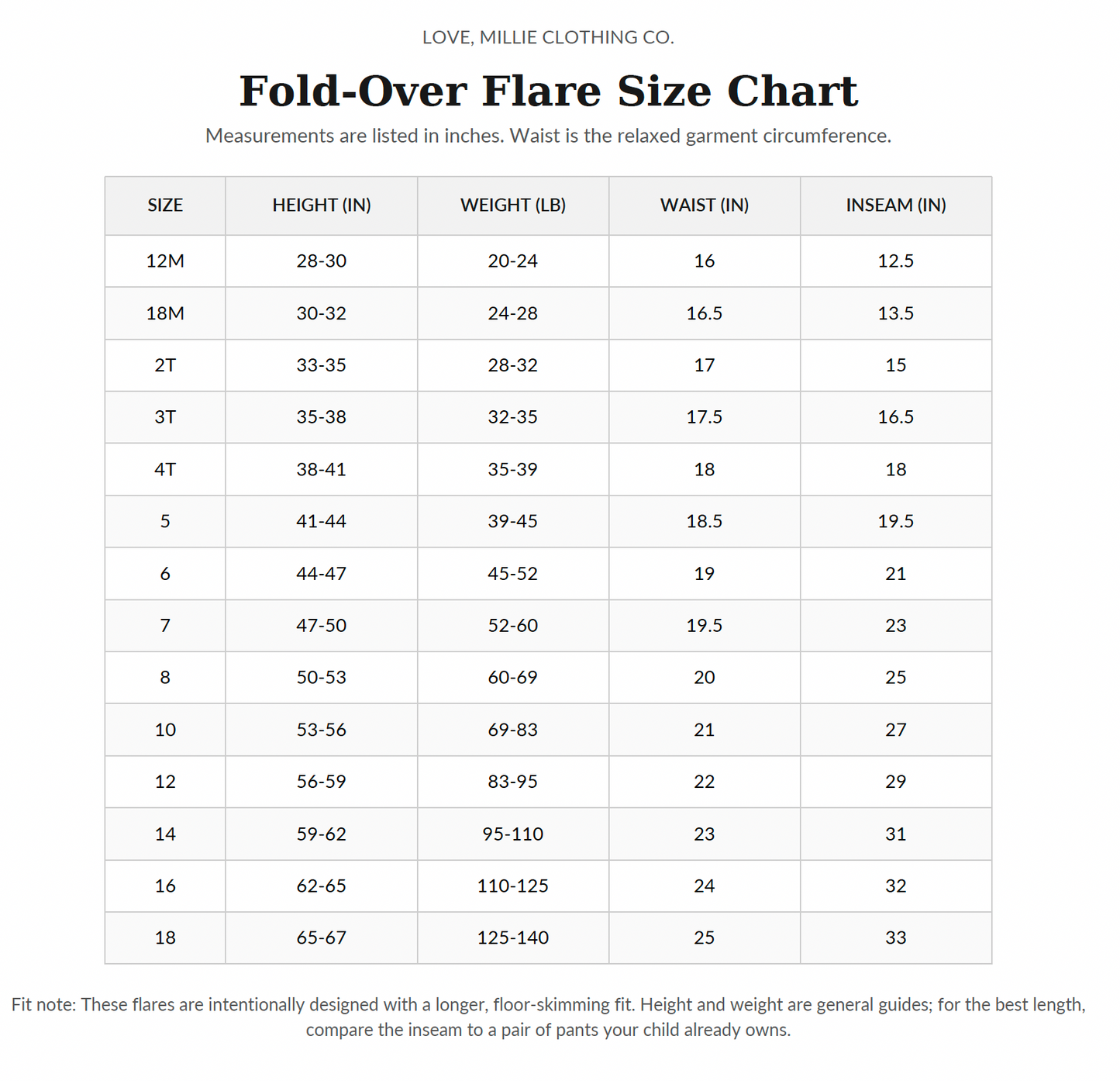 Fold-Over Relaxed Flare Leggings *Pre-Order*
