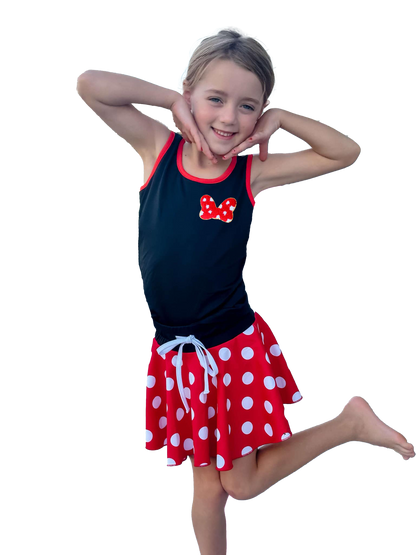 *Pre-Order* Polk-a-Dot Mouse Athleisure Skort Set - Love Millie LLC