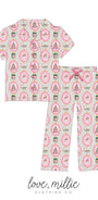 Sugarplum Santa Button Down Lounge Set  *Pre-Order*