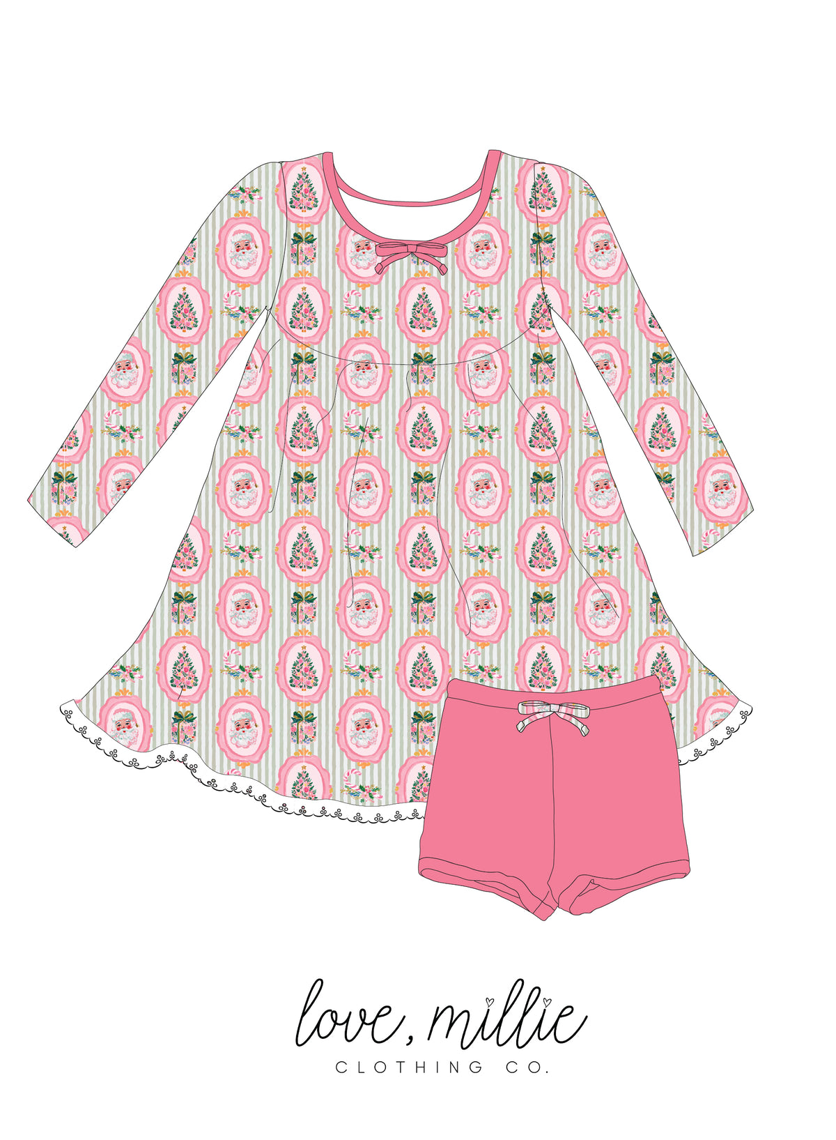 Sugarplum Santa Lounge Gown Set *Pre-Order*
