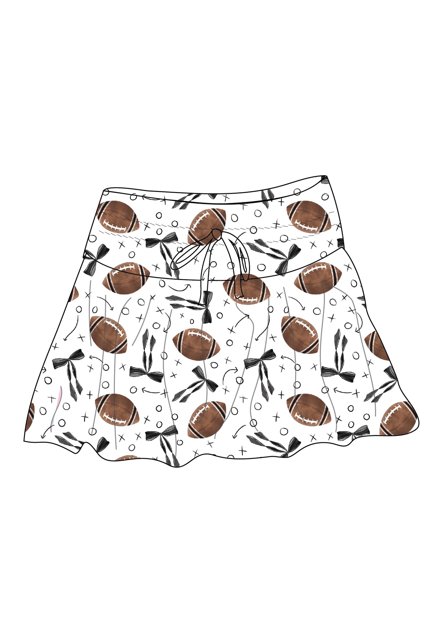 Game Day Football Athleisure Skort