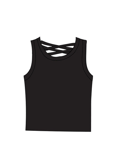 Game Day Black Athleisure Tank Top