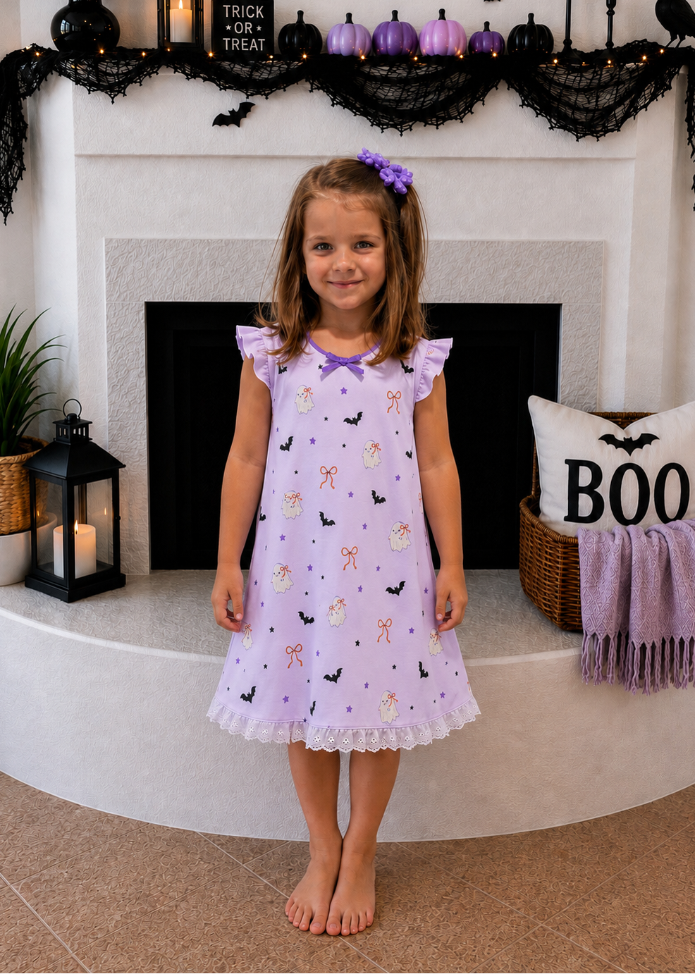 Ghouls & Bows Lounge Dress Set *Pre-Order*