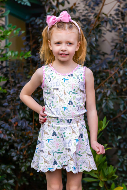 Safari Days Athletic Scalloped Tank *Pre-Order*