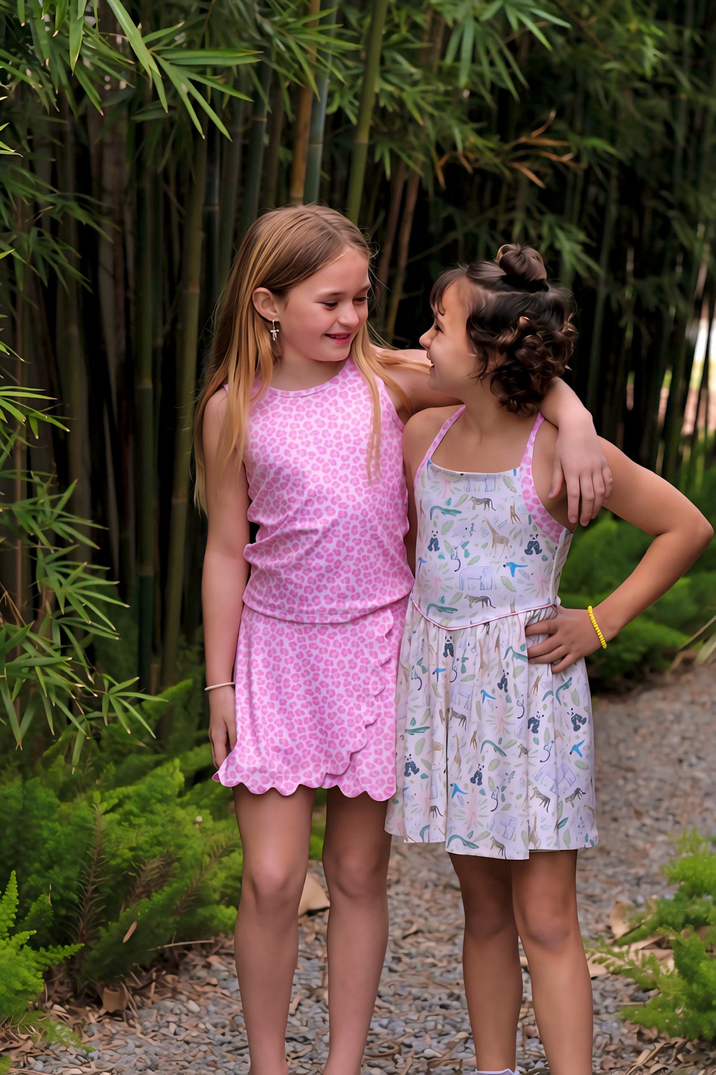 Pink Leopard Luxe Athletic Scalloped Tank *Pre-Order*