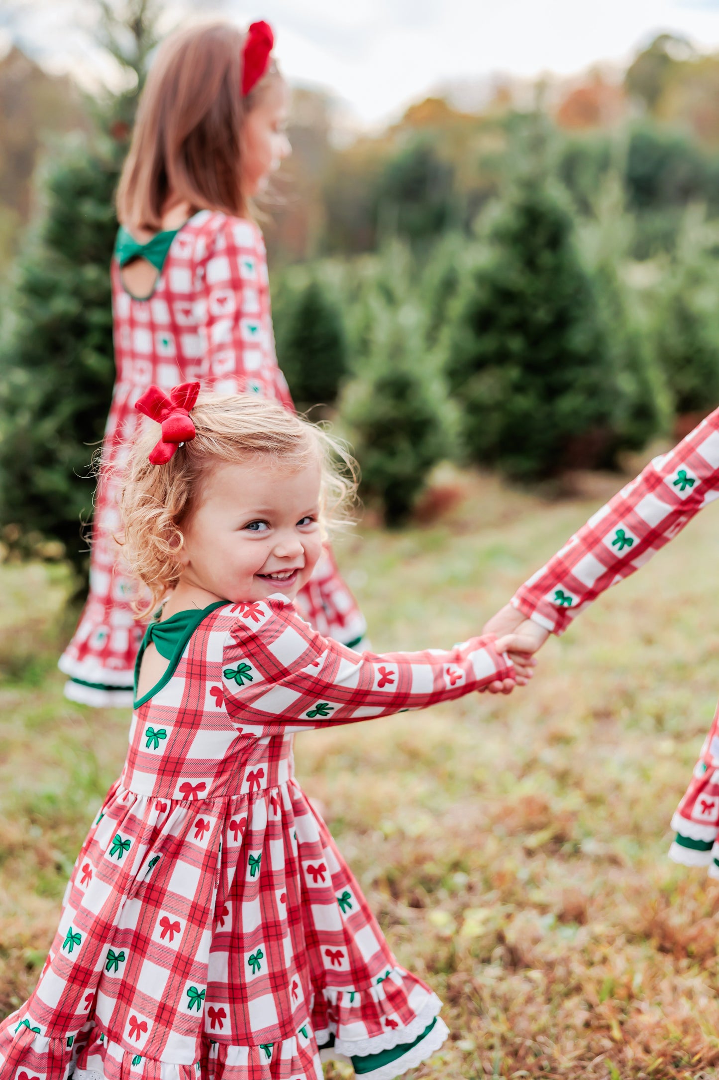 Holiday Tartan  & Bows Annie Dress