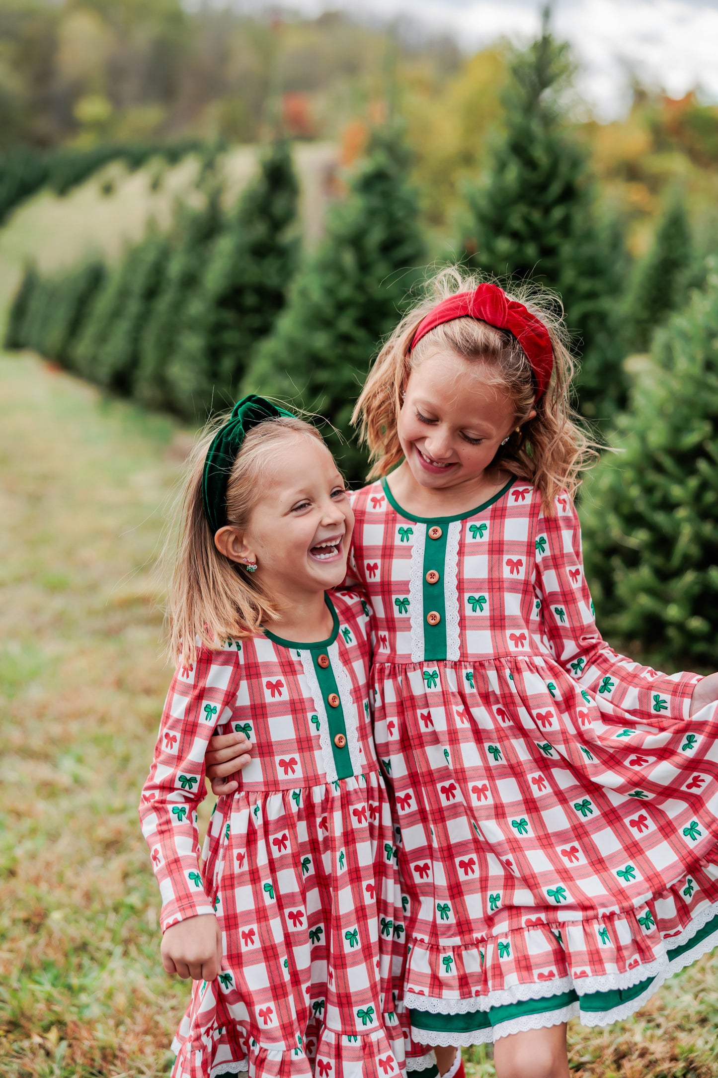 Holiday Tartan  & Bows Annie Dress