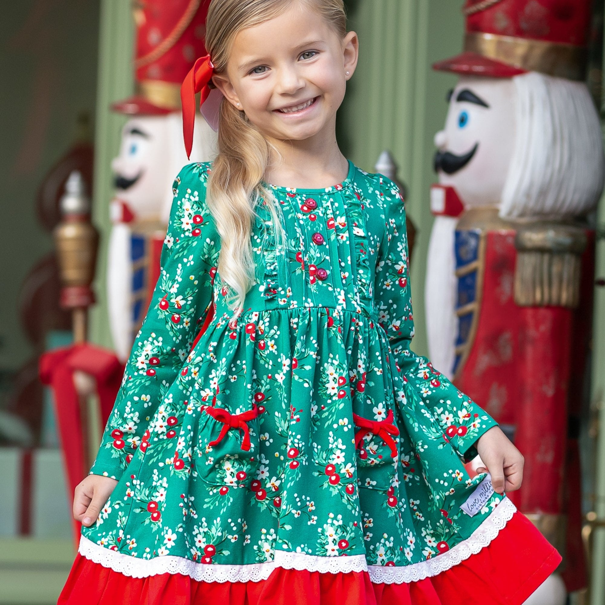 Christmas Berry Madeline Dress - Love Millie LLC