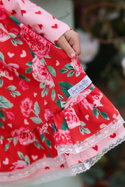 Roses are Red Millie Dress - Love Millie LLC
