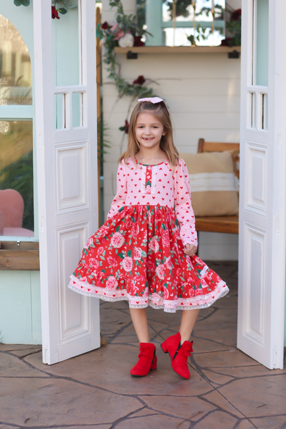 Roses are Red Millie Dress - Love Millie LLC