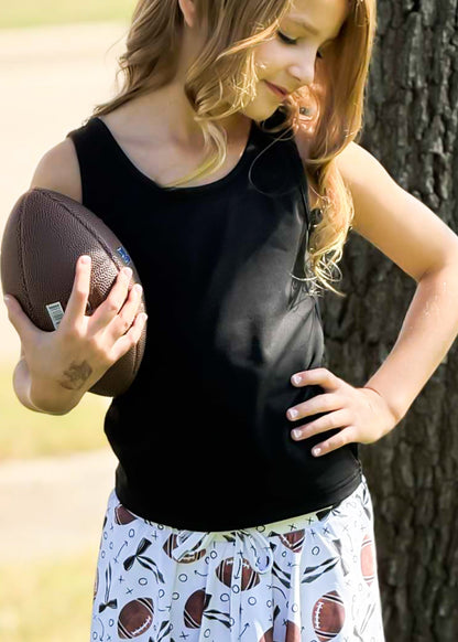 Game Day Black Athleisure Tank Top