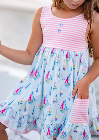 Sail Away Elsie Dress - Love Millie Clothing
